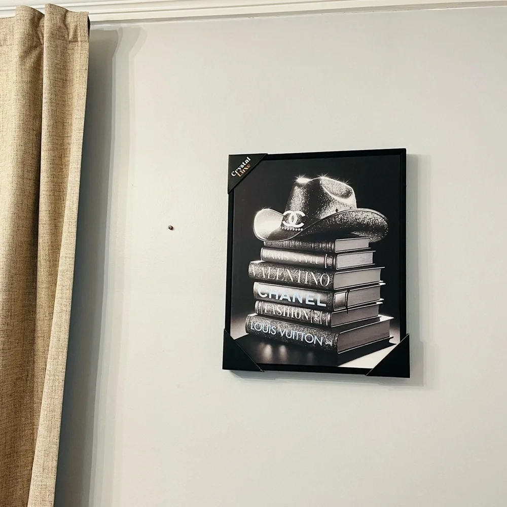 Chanel and Louis Vuitton Book Stack Wall Art home decor